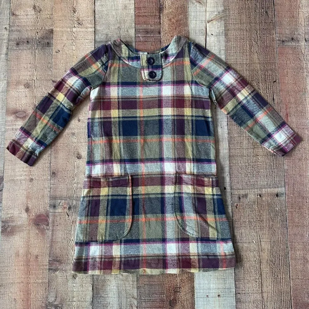 Anthem of the Ants green and blue plaid dress girl's 10